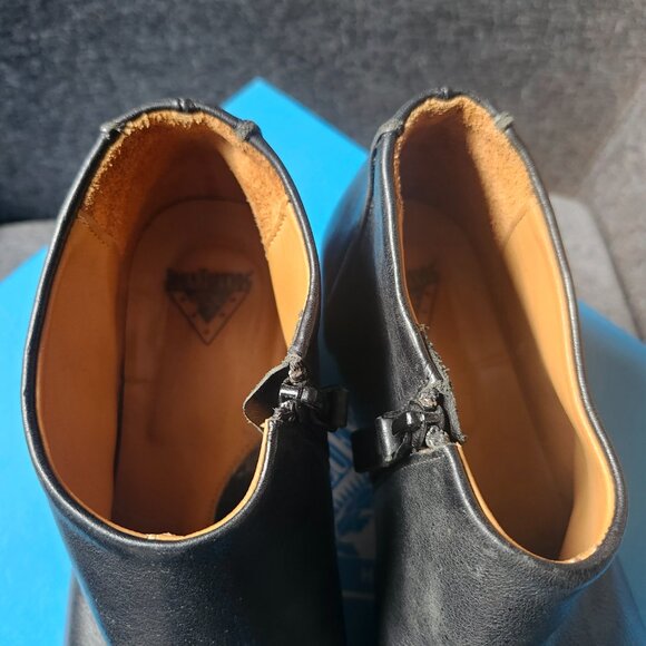 Womens black, zipper ankle boots/shoes - Picture 2 of 4